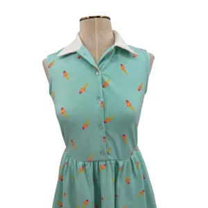 Unique Vintage Josie Ice Cream Print Sleeveless Fit Flare Dress‎ Blue Size Small thumbnail 5