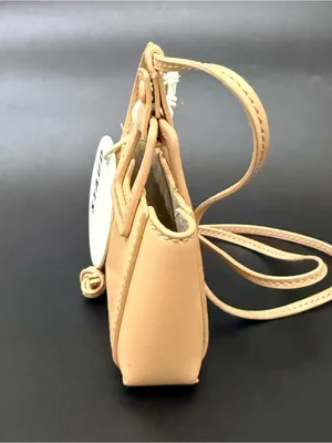 STAUD Micro Shirley Necklace Bag Tan Leather Micro Bag Charm thumbnail 4