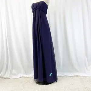 Vineyard‎ Collection Women 4 Bridesmaid Dress Strapless Purple Twist Chiffon thumbnail 10