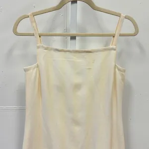 Mondi Yellow Striped Linen‎ Wool Blend Sheath Dress Square Neck Size 38 Hungary thumbnail 3