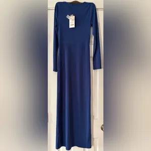 Pamela x Na-kd Blue Long Sleeve‎ Maxi Dress NWT Size XS thumbnail 4