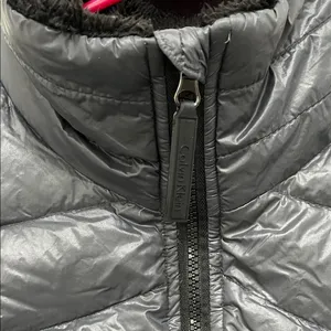 Calvin Klein Black and Gray Duck Down Filled Full Zip Puffer Vest - Size Large thumbnail 3
