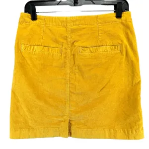 Toad & Co Mini Skirt Womens 2 Golden Cruiser‎ Corduroy Button Front Retro Preppy thumbnail 3
