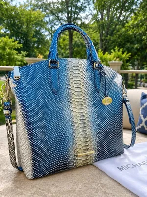 Brahmin Duxbury Serenity Meridian Embossed Leather Satchel NWT thumbnail 1
