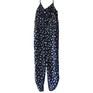 Bar III Extra Large Patterned Navy Blue Jumpsuit‎ NWT thumbnail 2