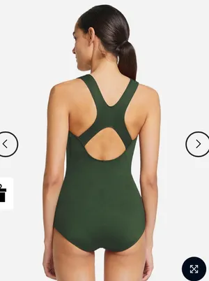 Laureate Wide Straps Crisscross-Back Racerback Swimsuit UV Block UPF-50 o thumbnail 2
