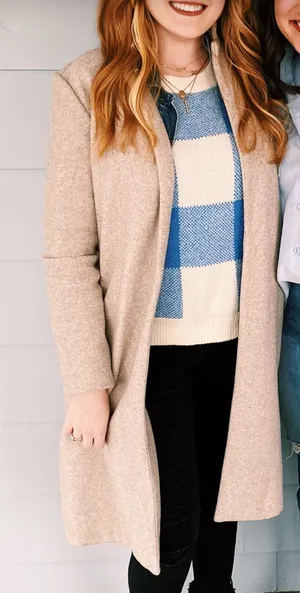 Zara soft long coat thumbnail 1