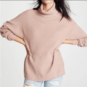 Free people softly structured‎ tunic sweater in dusty mauve pink taupe size xl thumbnail 1