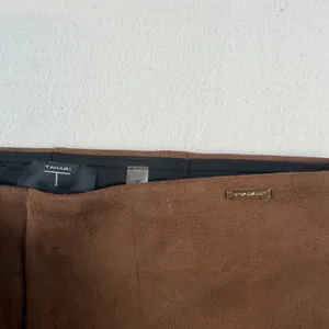 T Tahari Pants Womens Medium Brown‎ Faux Leather High Rise Stretch Pull On Slim thumbnail 4