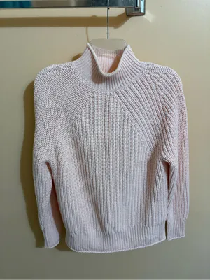 J. Crew Relaxed Rollneck Sweater in Sweet Blush thumbnail 3