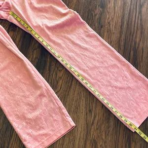 Juicy Couture Logo Embossed Pink Velour Tracksuit with Hoodie Top Small Bottom M thumbnail 12