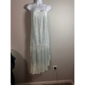 Wildfox Couture White Label Waterfall‎ Gown Mint Green Sequin Lace Up Back Dress thumbnail 2