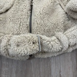 Free People Sherpa Jacket Womens Size Small So Cozy Slouchy Fleece Moto Jacket thumbnail 4