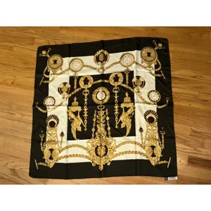 Carlisle Italy Baroque Watch‎ Silk Scarf Gorgeous Hand Rolled thumbnail 2