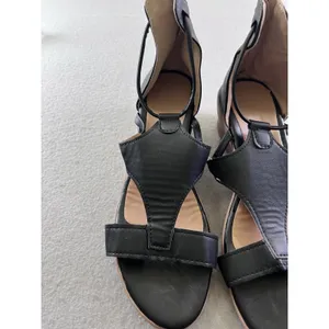 Womens Gladiator Wedge Sandal Ankle Strap Open Toe Shoe Boho Summer‎ US 9 Black thumbnail 10