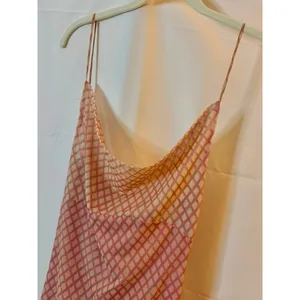 Zara Tulle Cawl Neck Long Open Back Dress in Bubblegum Pink Women's sz. M thumbnail 7