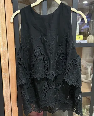 The Jetset diaries eyelet embroidered tank top blouse layered lace round swing thumbnail 1