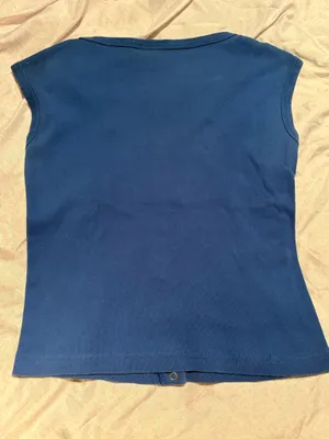 Harley Davidson blue button up tank shirt  thumbnail 4