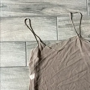 Tan Spaghetti Strap slip Dress Size 10 thumbnail 4