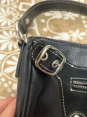 Nine West Black Shoulder Bag with Silver Hardware thumbnail 10