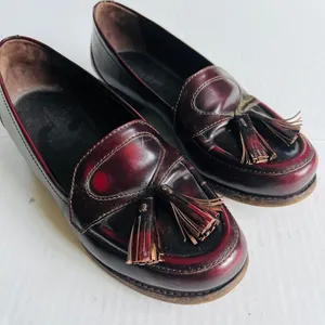 Bottega Veneta‎ Sz 35.5 Merlot Astaire Calfskin Leather Slip On Loafer Shoes thumbnail 1