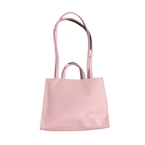 Telfar Shopping Bag Bubblegum Pink Tote Handbag Vegan Leather Crossbody Laptop thumbnail 2