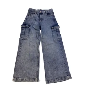 2 Gap High Rise Stride Wide-Leg Jeans 29/8P Cargo & Light Wash Petite thumbnail 3