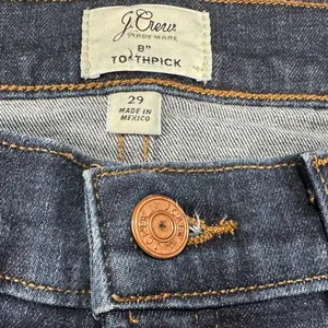 EUC J. CREW Toothpick women's‎ jeans. Size 29. Dark wash. thumbnail 5