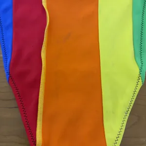 Victorias Secret Rainbow Colorblock Triangle Bikini Set Small High Leg String thumbnail 9
