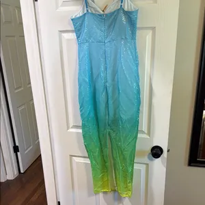 Amazon Blue and Green seashell Gradient Dress thumbnail 4
