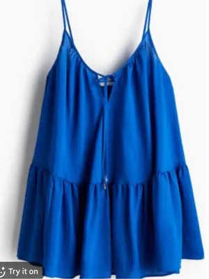 H&M Womens Blue Strappy Mini Dress Medium New thumbnail 7