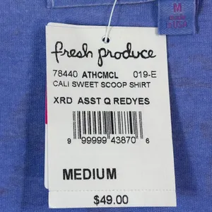 Fresh Produce Cali Sweet Scoop Shirt Womens Medium‎ Purple Damask thumbnail 5