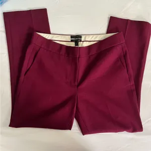J.Crew• Merlot Wool Campbell Trousers• Sz 6 thumbnail 1