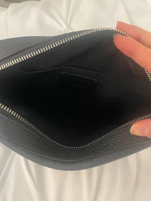 AllSaints Black Pebbled Leather crossbody camera bag thumbnail 7
