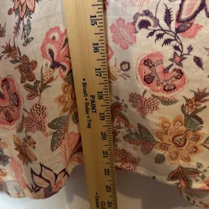Who What Wear Women Linen Blend Floral Flutter Sleeve Spring Blouse Top XL thumbnail 7