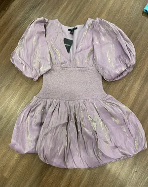 Forever 21 Purple Metallic Mini Dress thumbnail 1