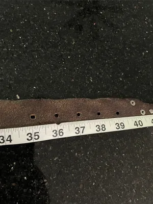 Dark Brown Leather Studded & Rhinestones Silver Tone Buckle Belt thumbnail 10