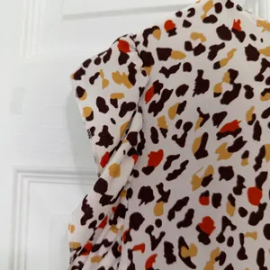 Shein White Khaki Leopard Print Dress thumbnail 5