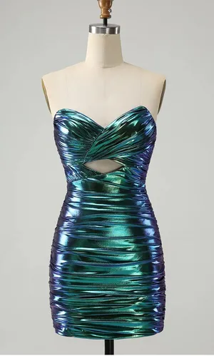 Teal Homecoming Dress thumbnail 1