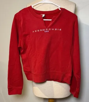 Vintage late 90s early Y2K Abercrombie & Fitch Vibrant Red Top thumbnail 1