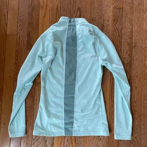 light blue and gray athletic workout mock neck longsleeve thumbnail 4