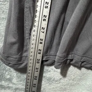 POL Tank Top Charcoal Grey V-Neck Pleated Shoulder Hem Size Large thumbnail 9