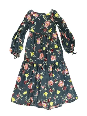 Anthropologie Women’s Evelin Square Neck Floral 3/4 Length Sleeve Maxi Dress S thumbnail 6