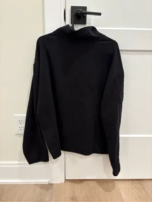 Athleta Black Half-Zip Pullover Hoodie thumbnail 5