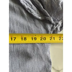 Maeve Anthropologie Women’s Blue White Striped Ruffle Sleeve Cotton Top Small thumbnail 7
