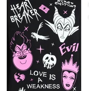 Disney Villains Heart Breaker Maleficent‎ Ursula Evil Queen Black Sweatshirt S thumbnail 7