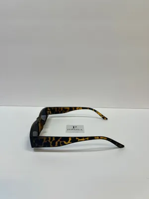 Slim 90s brown leopard sunglasses thumbnail 3