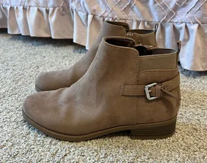 Old Navy Brown Ankle Booties 8 thumbnail 1