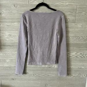 BDG‎ Urban Outfitters Ruched Front Long Sleeve Top Lilac Purple Size M thumbnail 3