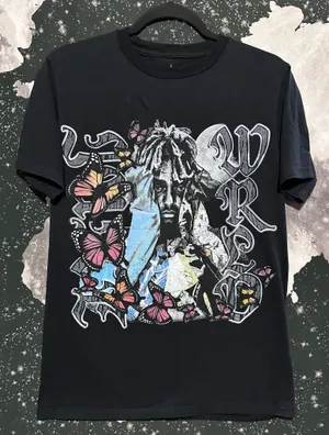 Juice Wrld 999 Club Rapper Butterfly Shirt thumbnail 1